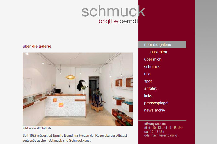 brigitte-berndt.com
Brigitte Berndt
Schmuckgalerie Regensburg