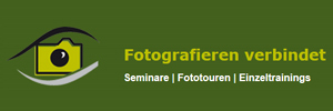 Das Logo :: fotokurse-regensburg.de
Fotografieren verbindet
Seminare - Fototouren - Einzeltrainings